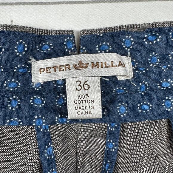 Peter Millar Pants Men 36 Gray Glen Plaid Trouser Preppy Classic Career Business - Picture 3 of 11